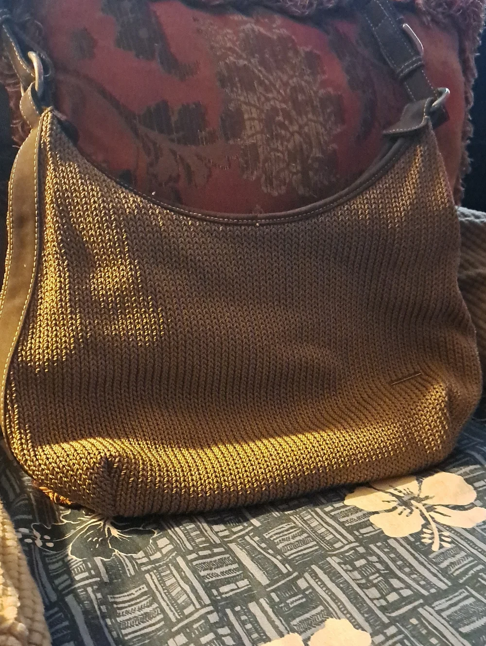 The Sak Woven Hobo Bag in Tan/Brown